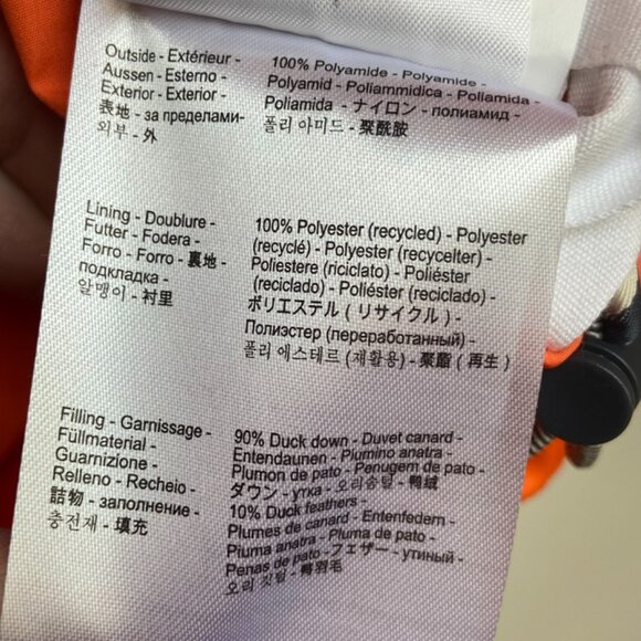 NWT Pyrenex Puffin Orange John Unisex Sleeveless Down Jacket - Picture 16 of 16